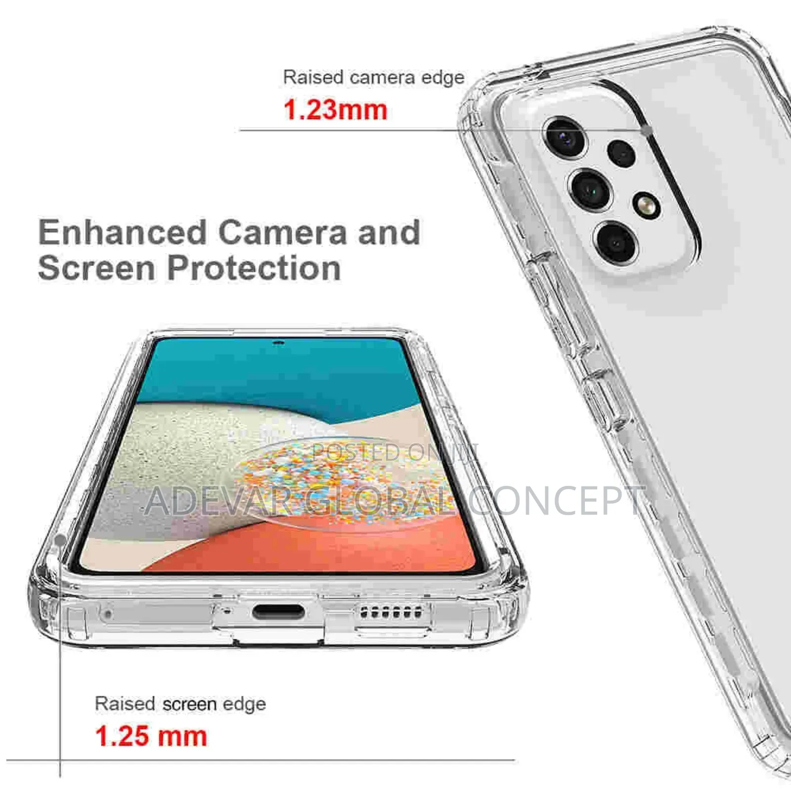 Samsung Galaxy A52 Transparent Shockproof Front and Back Case Pouch
