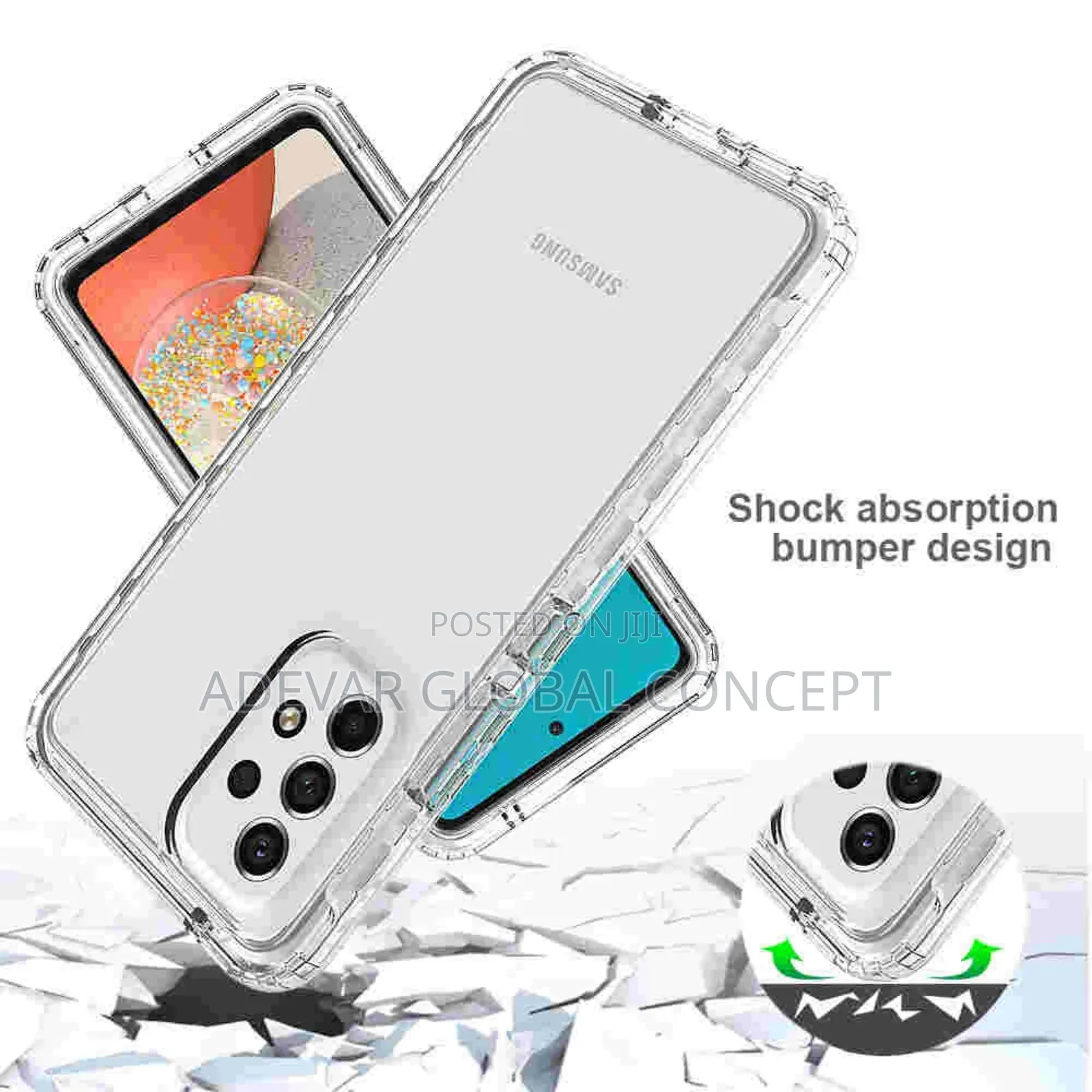 Samsung Galaxy A52 Transparent Shockproof Front and Back Case Pouch