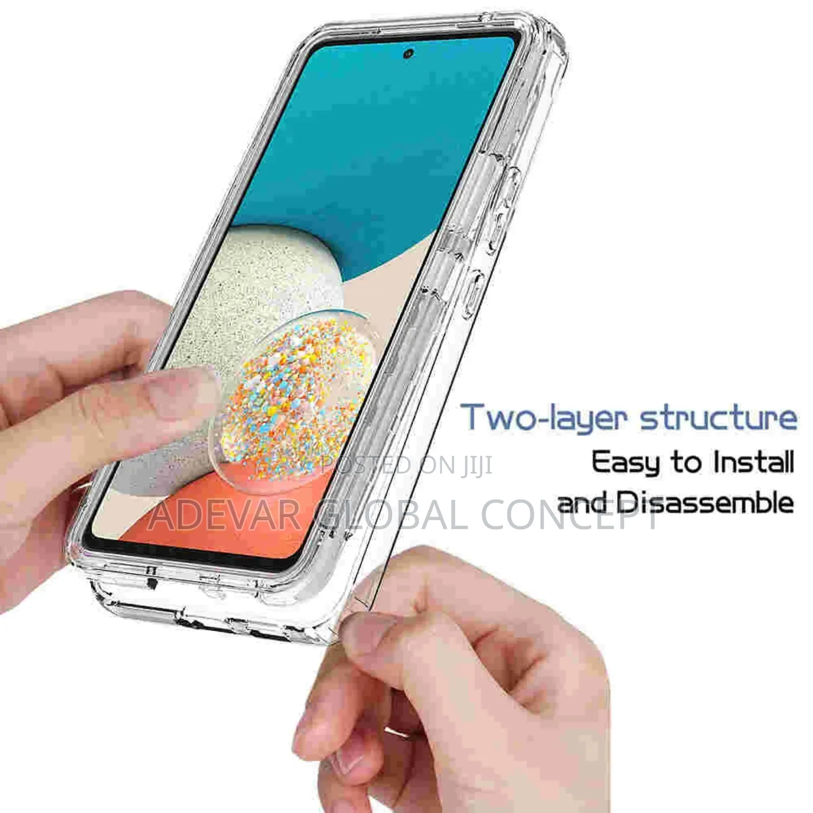 Samsung Galaxy A52 Transparent Shockproof Front and Back Case Pouch