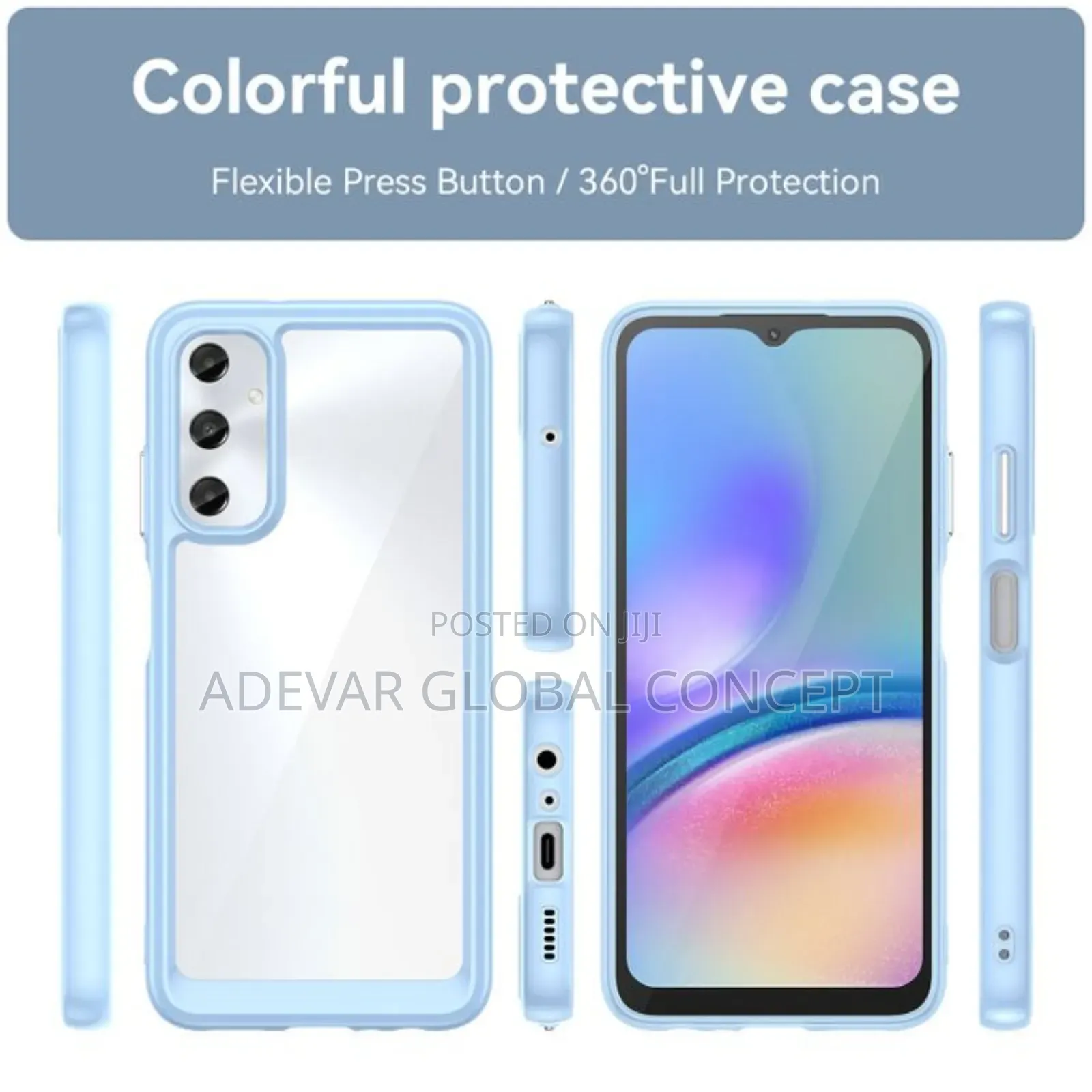 Samsung Galaxy A05s Transparent Pc Back Tpu Bumper Case Cover Pouch