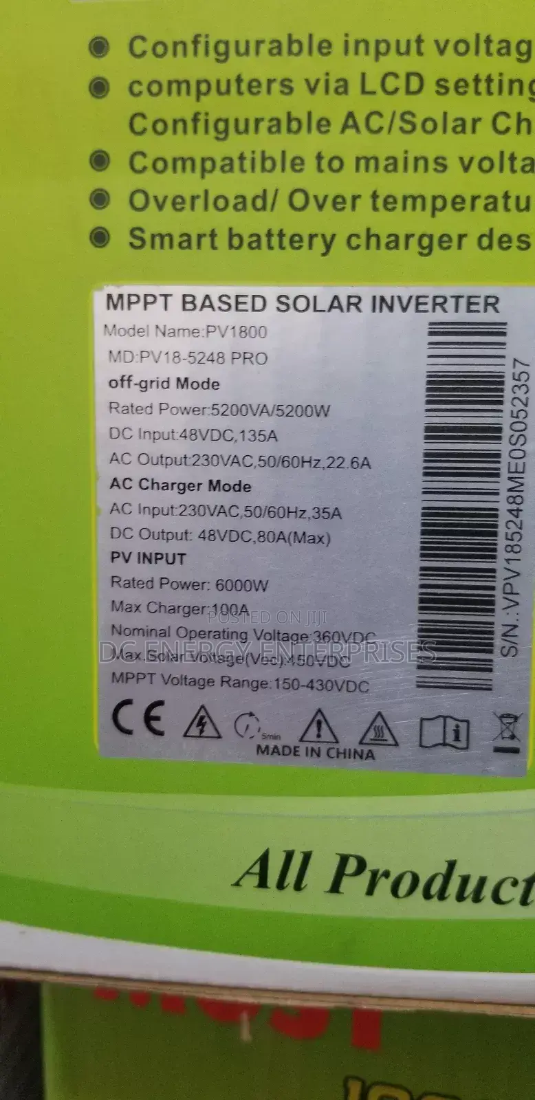Must Hybrid Inverter. 5.2kva Pro
