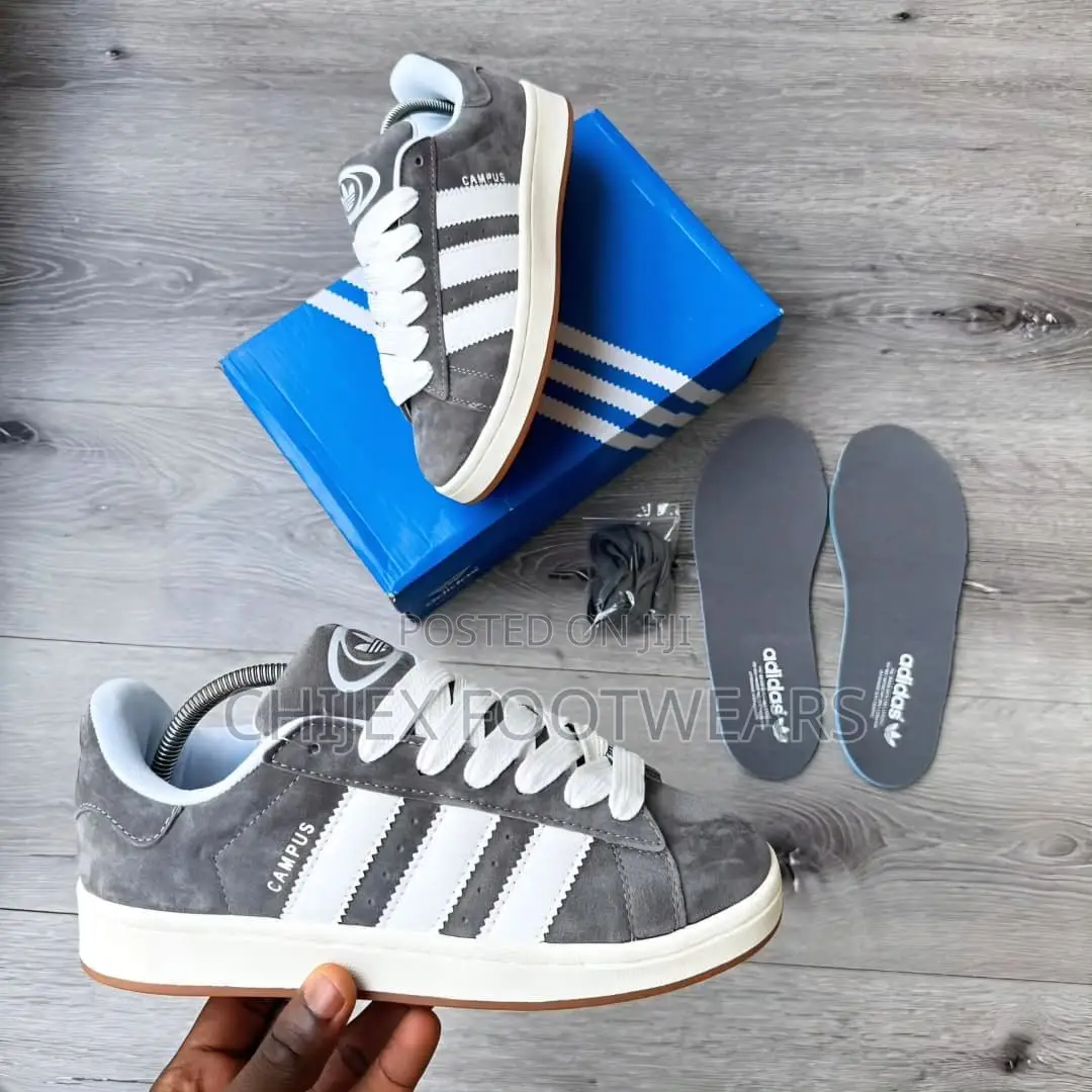 Adidas Campus 00s Sneakers in Core Black and White.