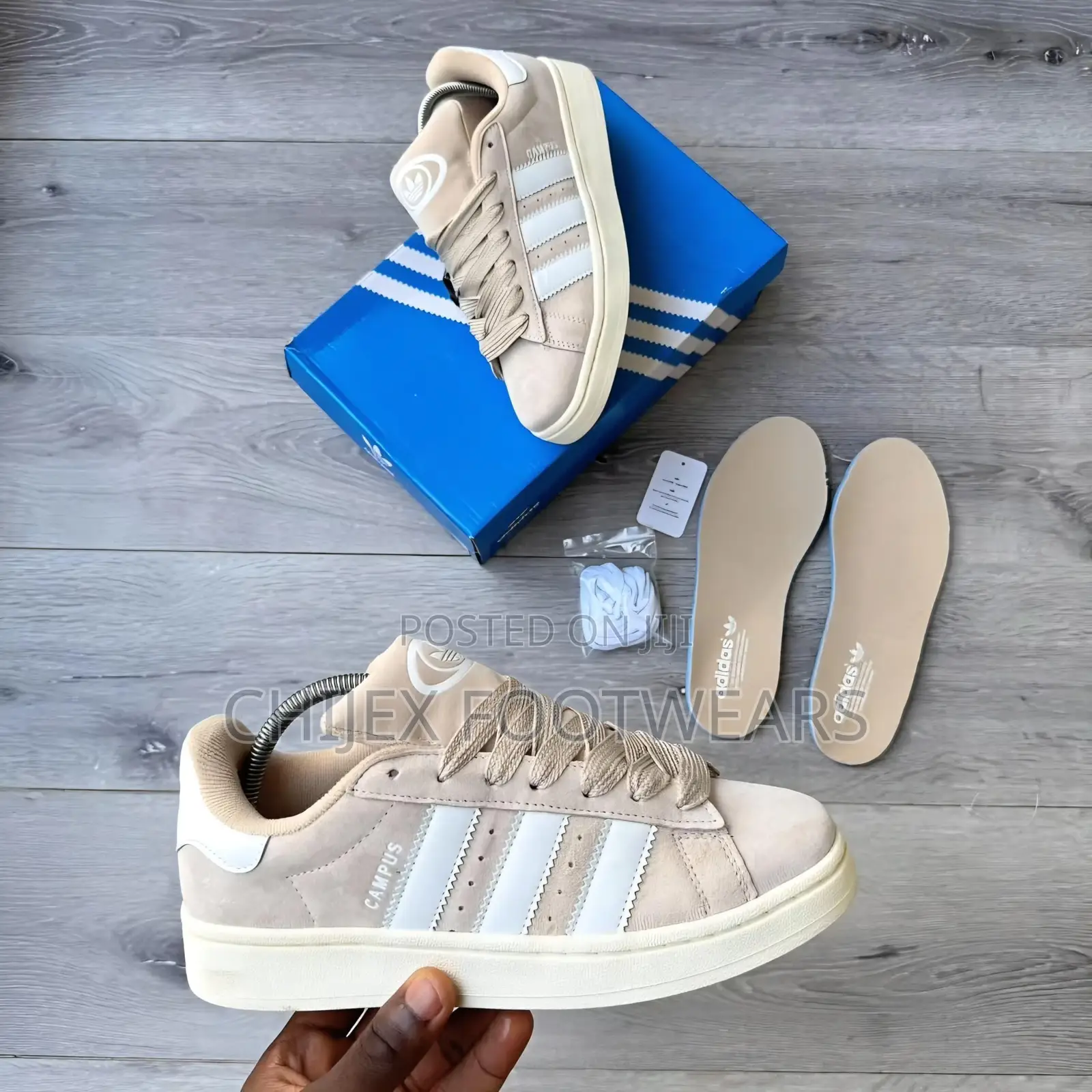 Adidas Campus 00s Sneakers in Core Black and White.