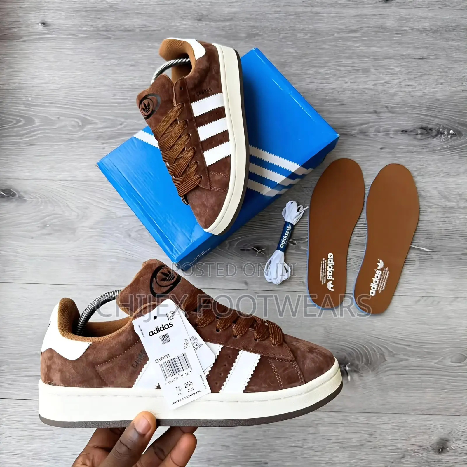 Adidas Campus 00s Sneakers in Core Black and White.