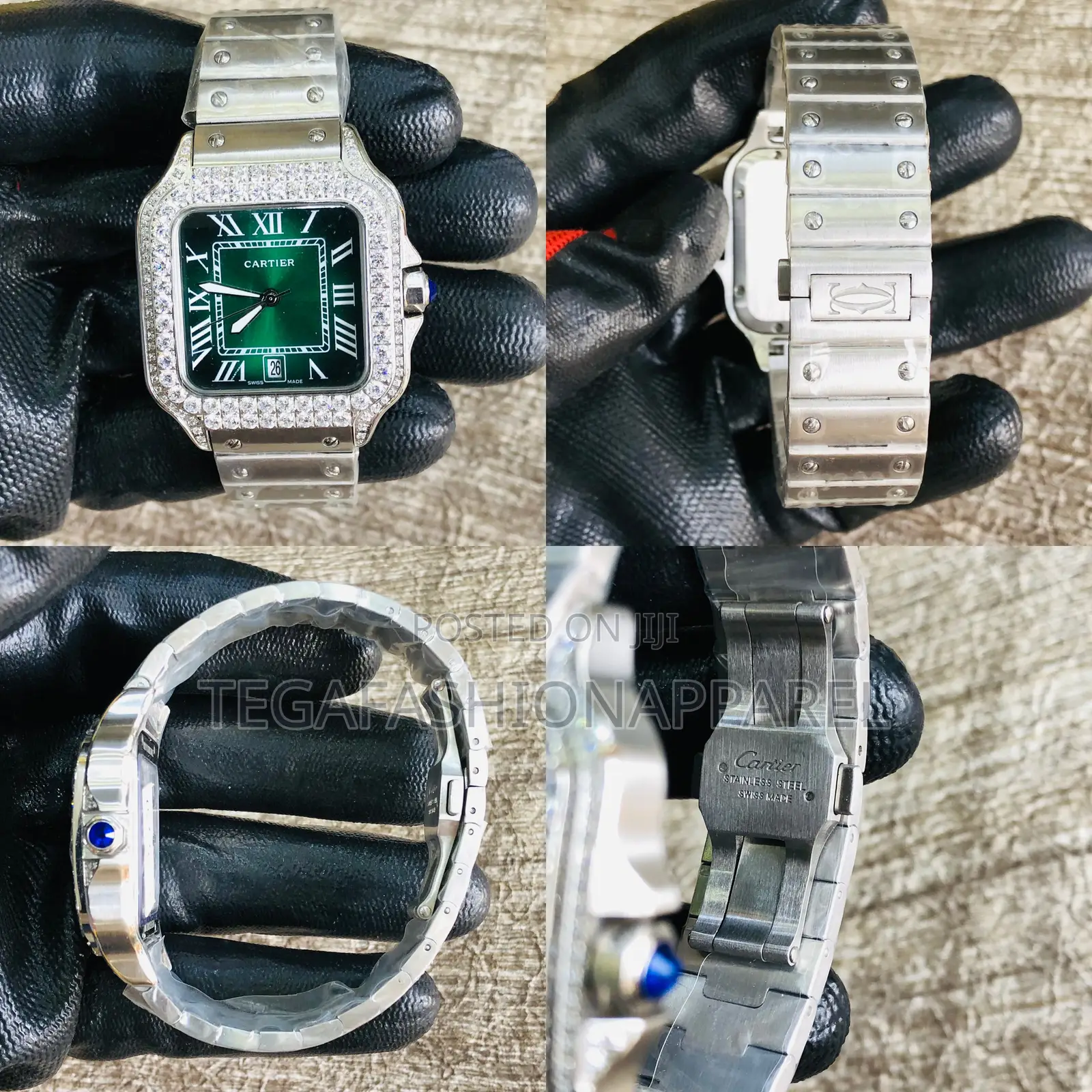 High Quality Crested Cartier Santos With Studs