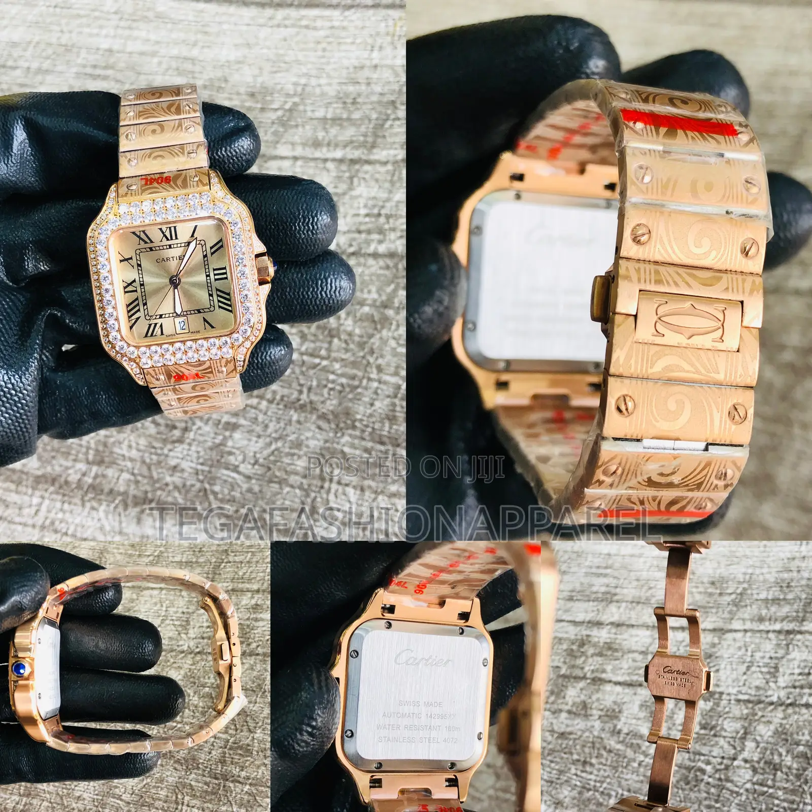 High Quality Crested Cartier Santos With Studs