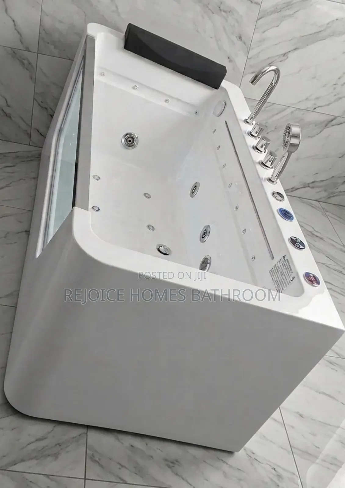 Luxury Jetted Walk-in Acrylic Jacuzzi Bathtub With Glass Panel