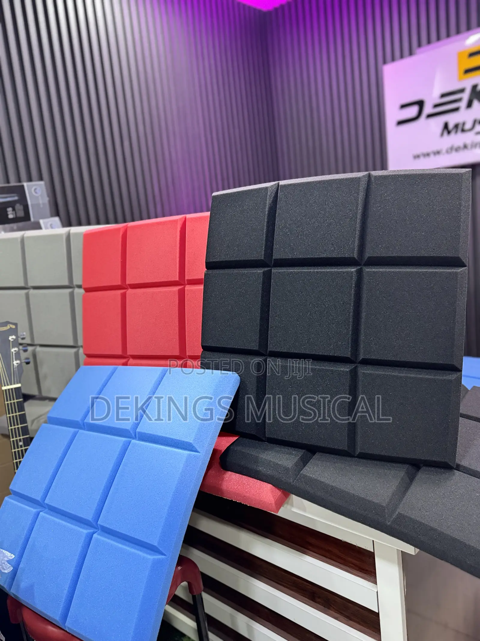Acoustic Foam Studio Sound Proof Wall Panels In Black Red Grey Blue