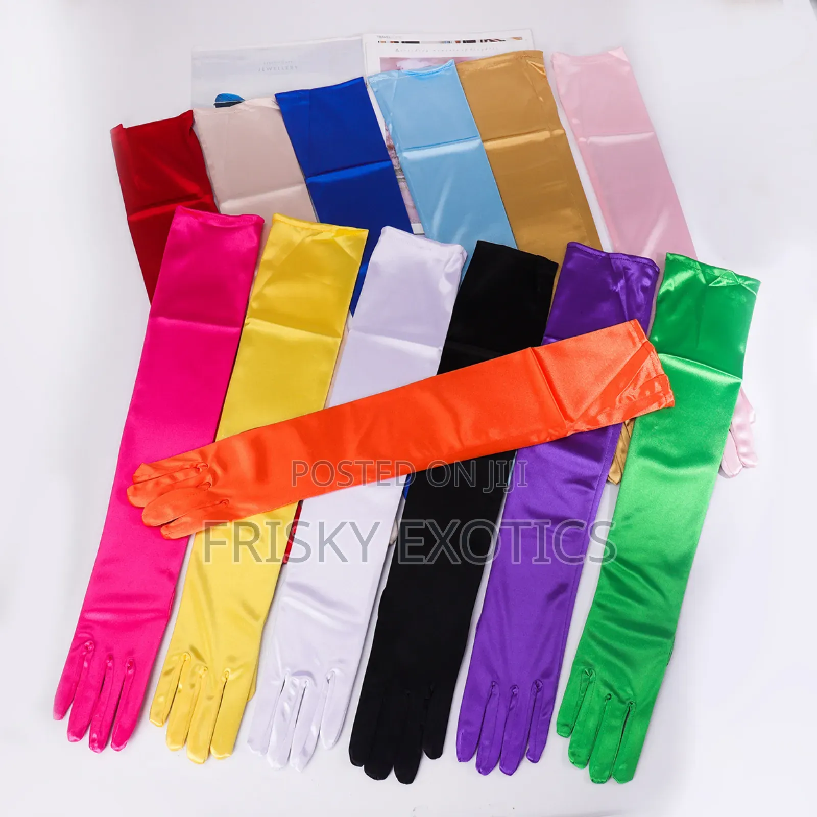 Elbow Length Satin Handgloves