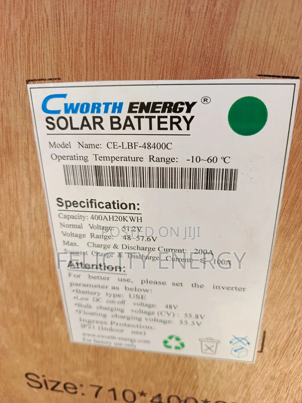 C Worth Lithium Battery 20kwh 51.2v