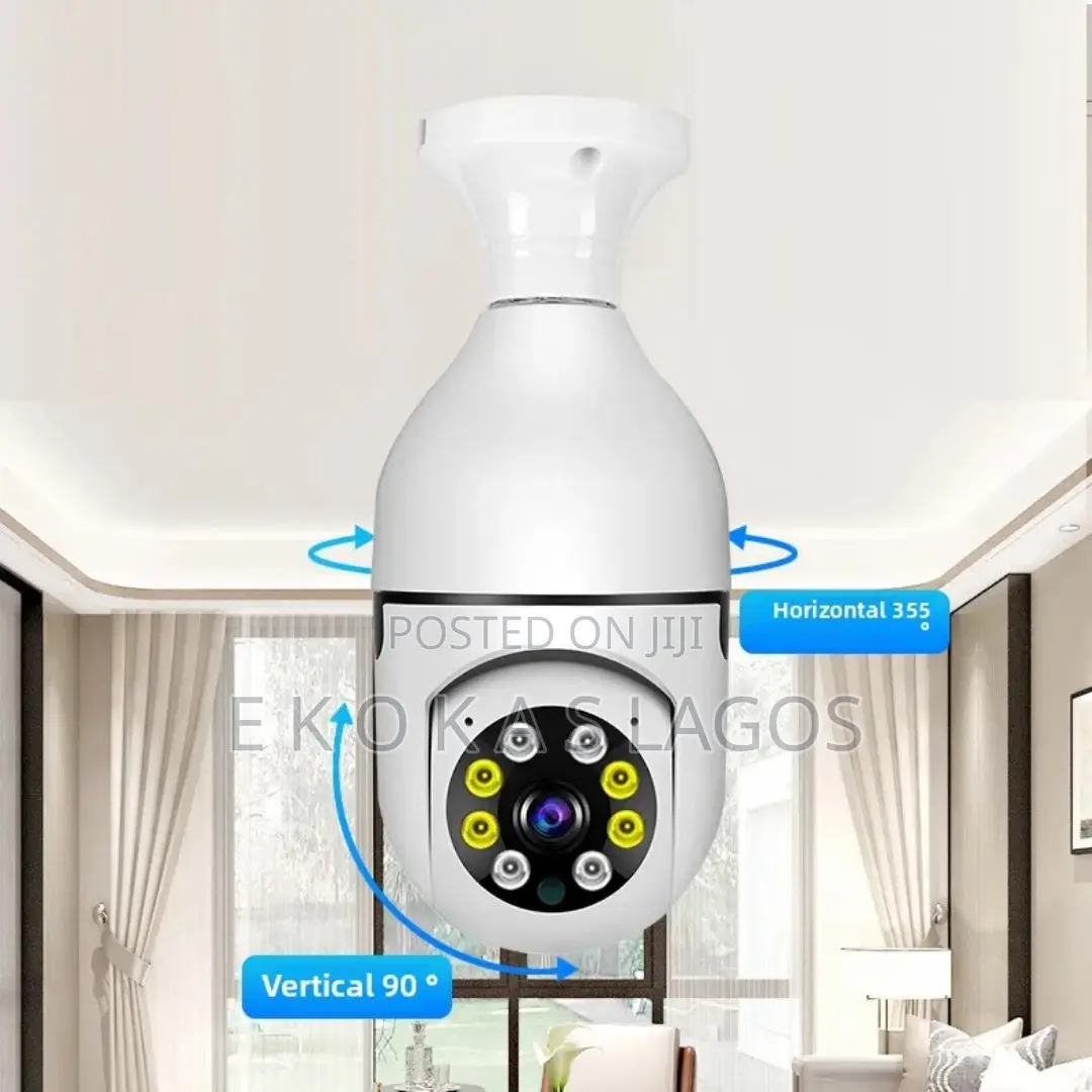 360 Degree E27 Screw Bulb Phone Compatible Wifi CCTV Security Camera