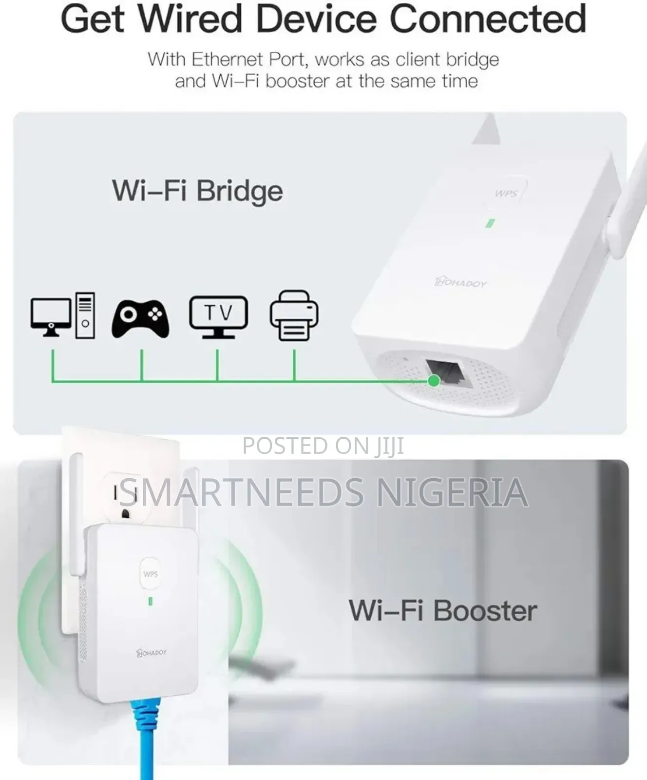 Hohadoy Wifi Booster Range Extender, 1200mbps -Dual Band 5ghz 2.4ghz