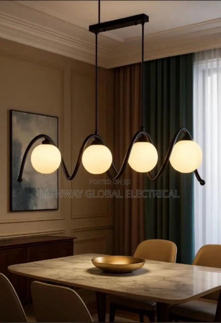 Nordic Dining Chandelier Light 4 Glass