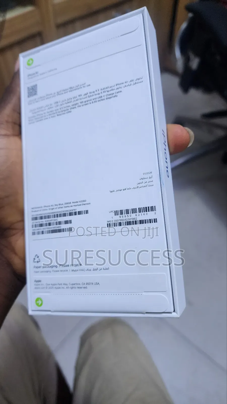 New Apple iPhone Air 256 GB Blue