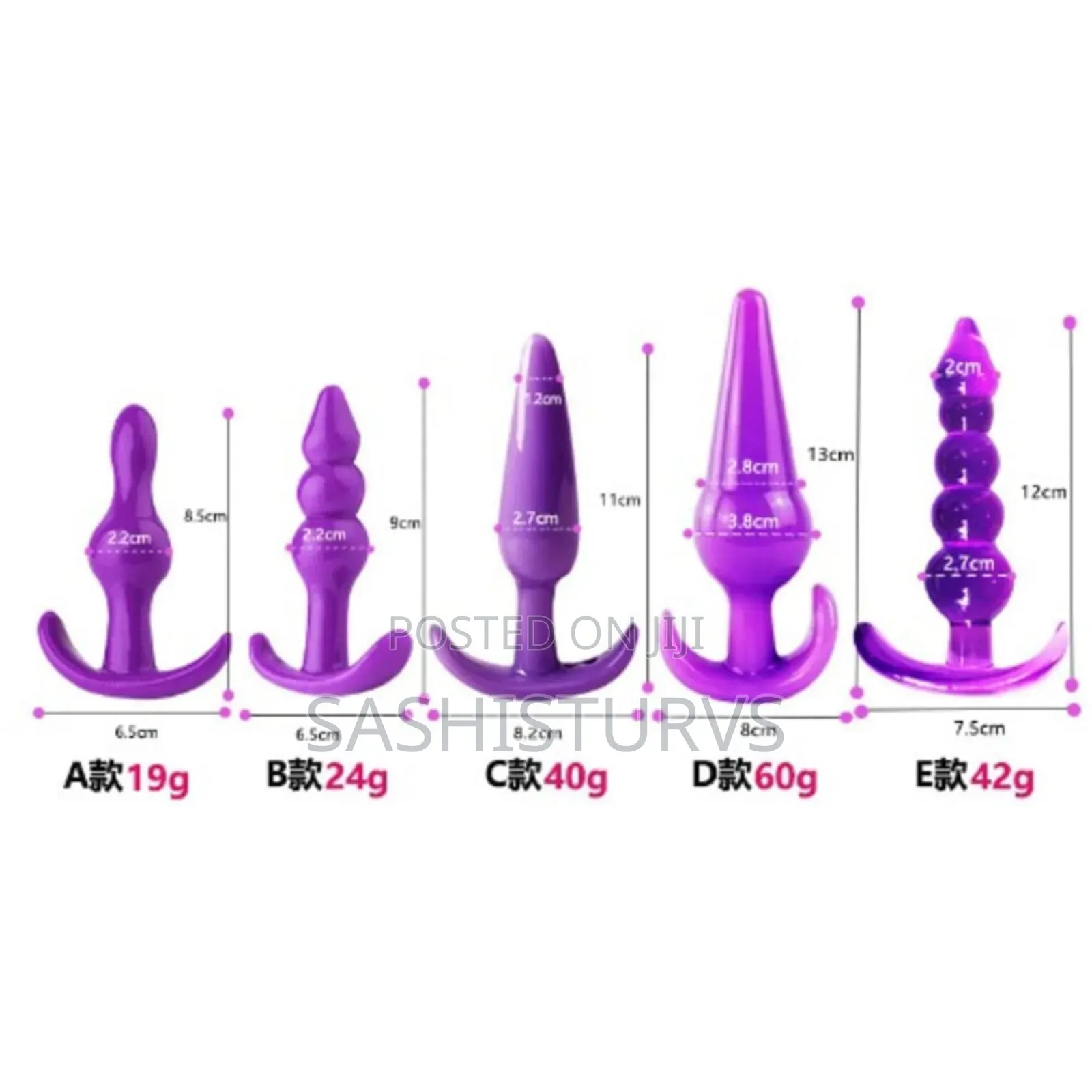 5pcs Silicone Anal Butt Plug Trainer Set