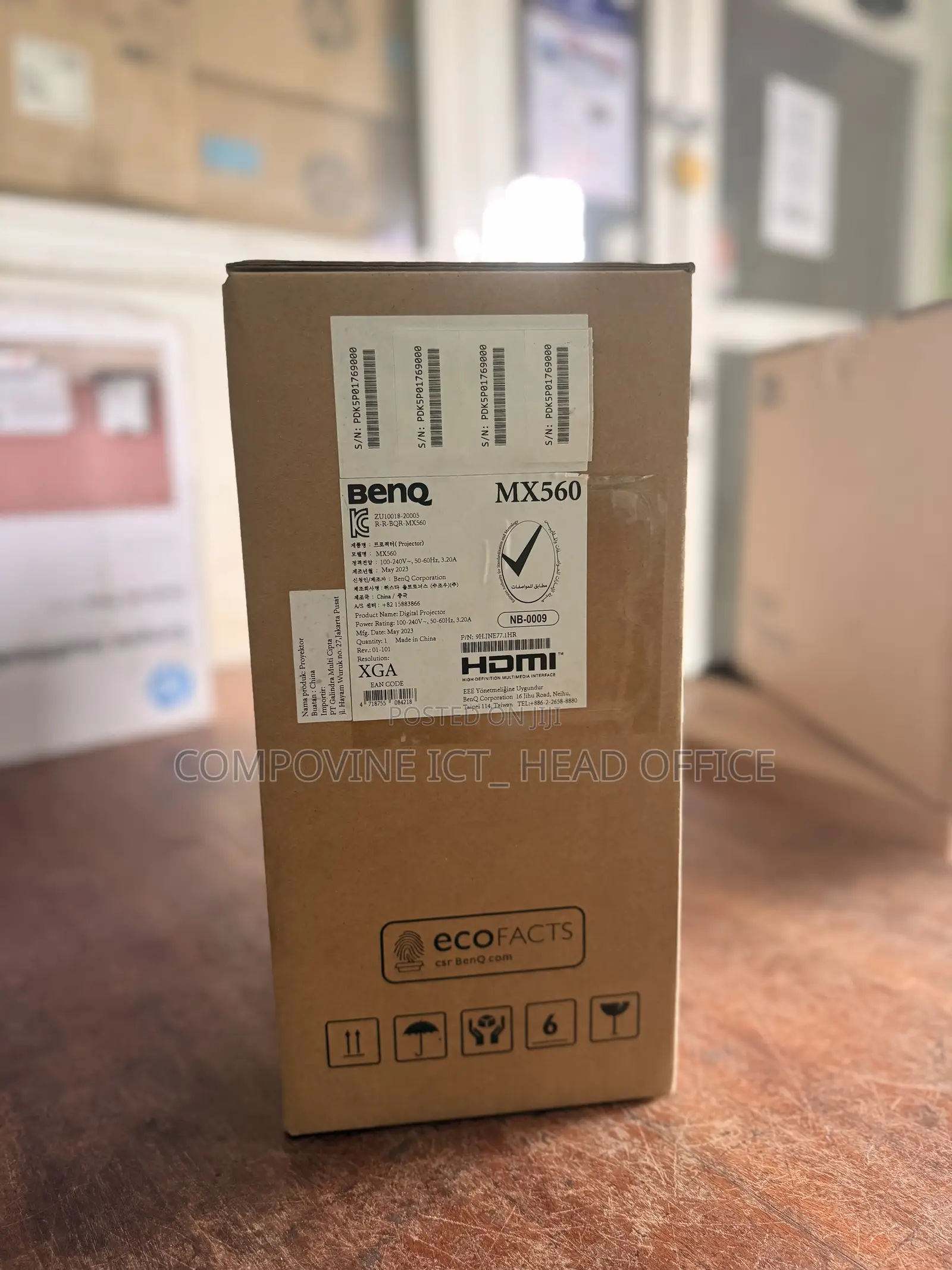 Benq Mx560 DLP Projector 4000 Lumens ( 1024*768) Vga Hdmi