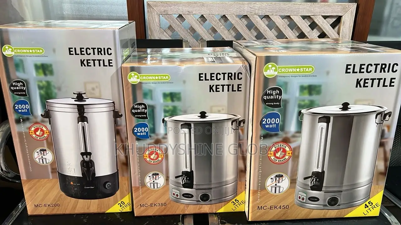 Crown Star Stainless Steel Electric Kettles/Tea 20l