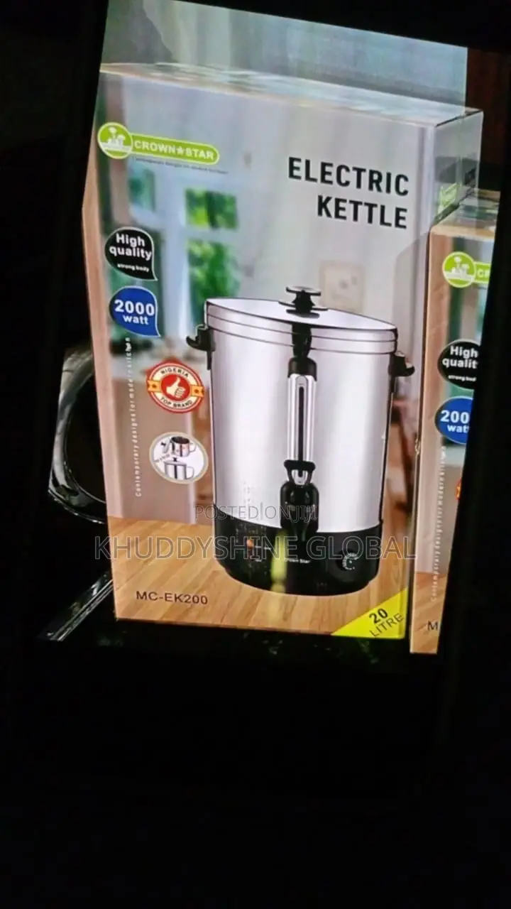 Crown Star Stainless Steel Electric Kettles/Tea 20l