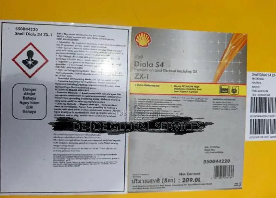 Shell Diala S4 Zx-I High-Performance Insulating Oil 209l