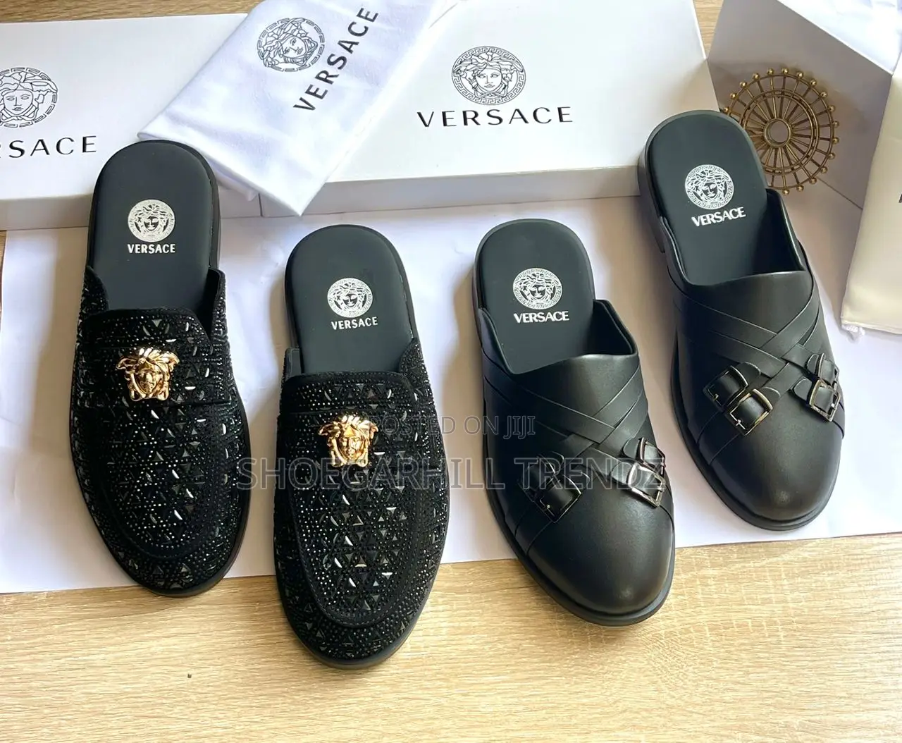 Men Buckle and Dazzling Half Shoes