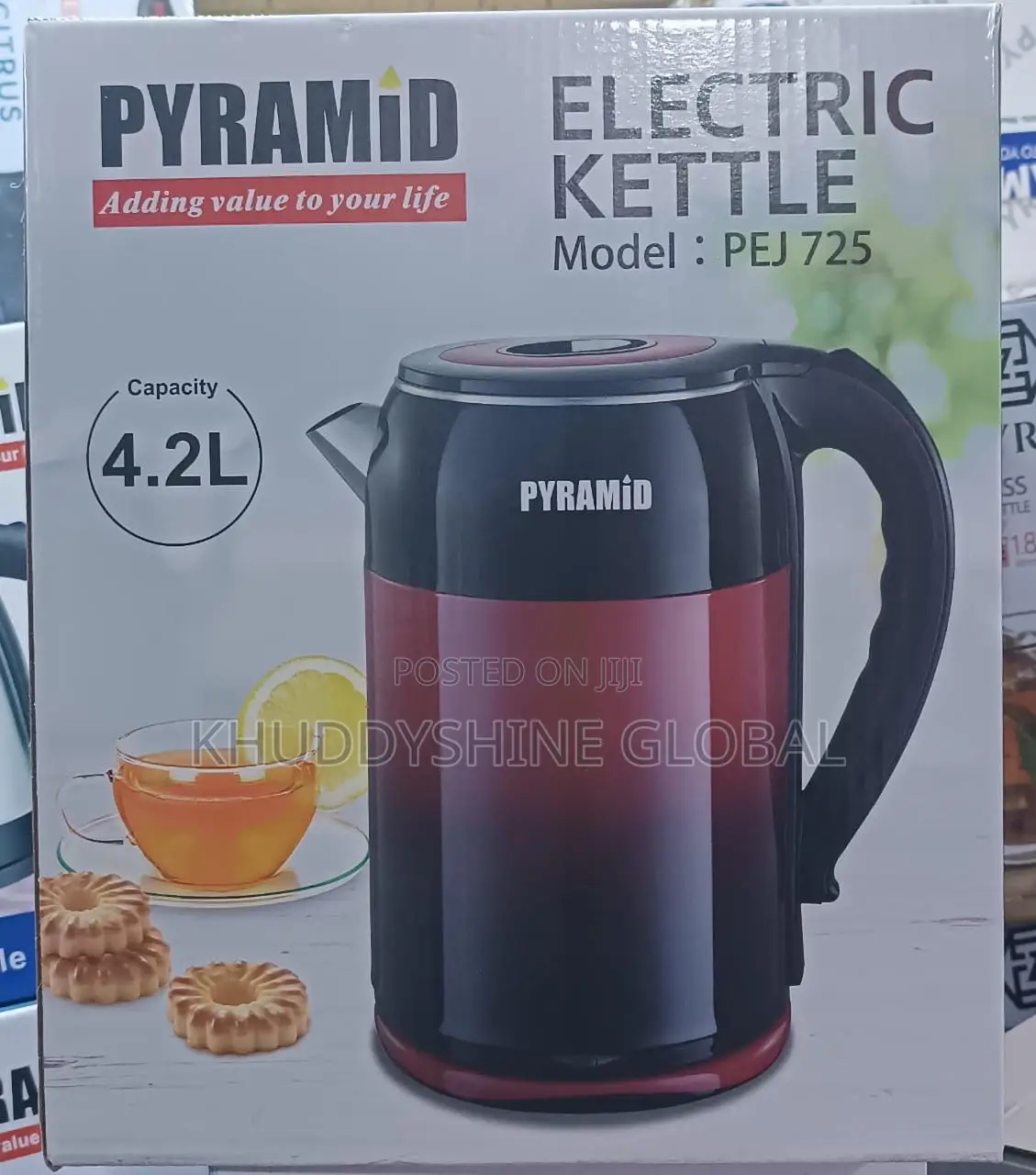 Pyramid Electric Kettle, Model Pej 725, With a 4.2l Capacity