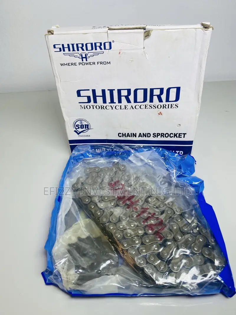Shiroro Motorcycle Chain and Sprocket (Efy057)