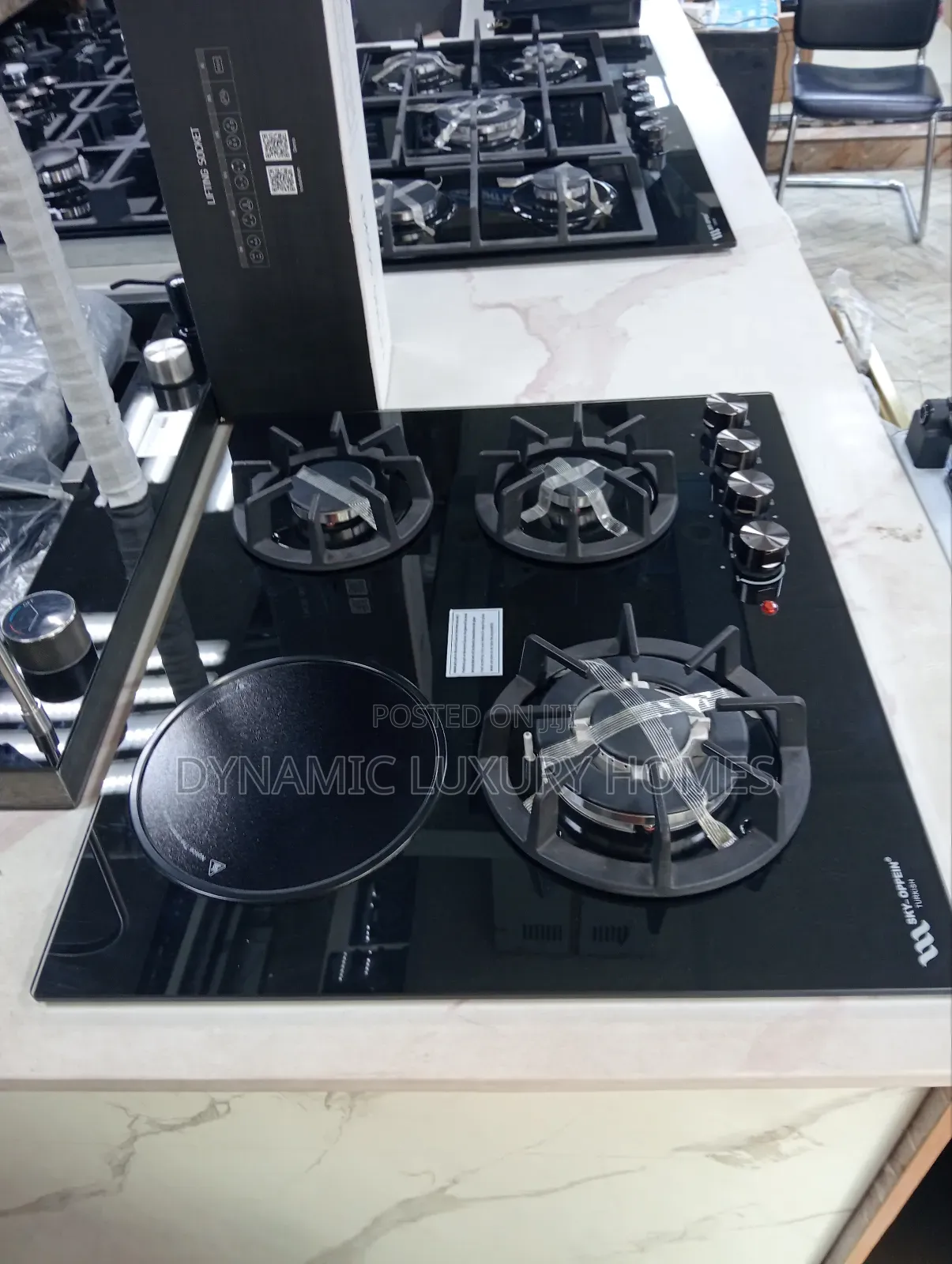 Sky-Oppein 3 Burner Gas Cooker and 1 Hot Plate 60cm