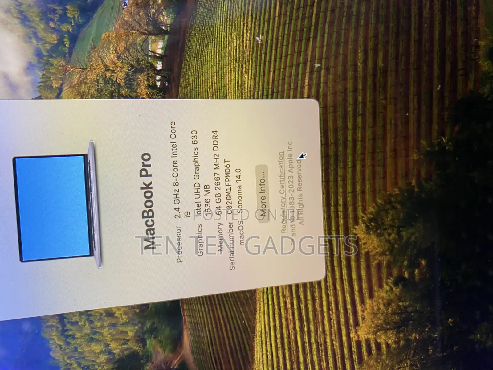 Laptop Apple MacBook Pro 2019 64GB Intel Core i9 SSD 1T