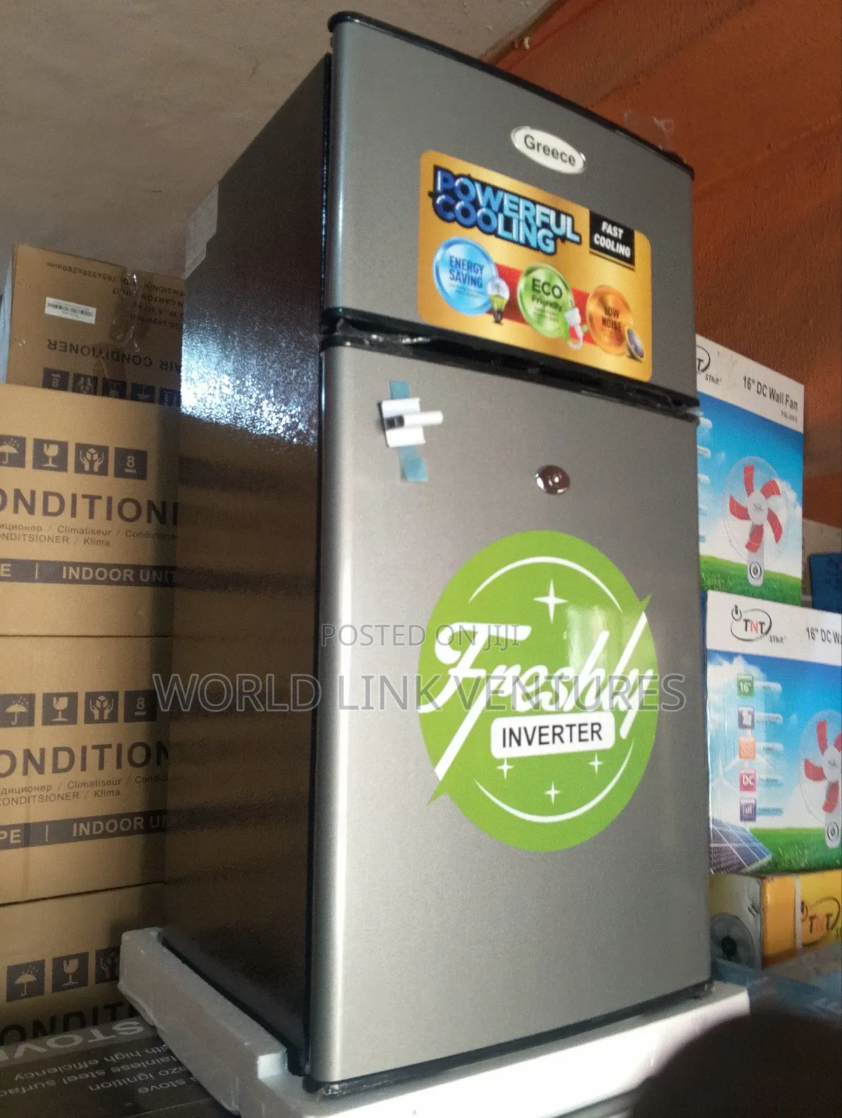 Greece Inverter Table Top Fridge Double Door