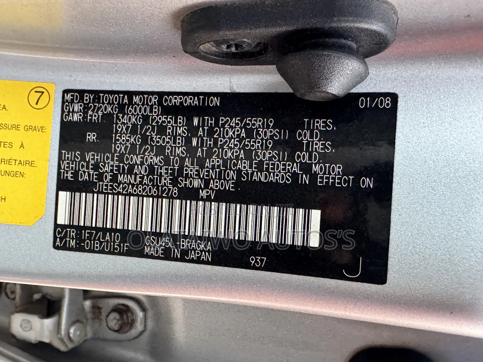 Toyota Highlander Limited 4x4 2009 Silver