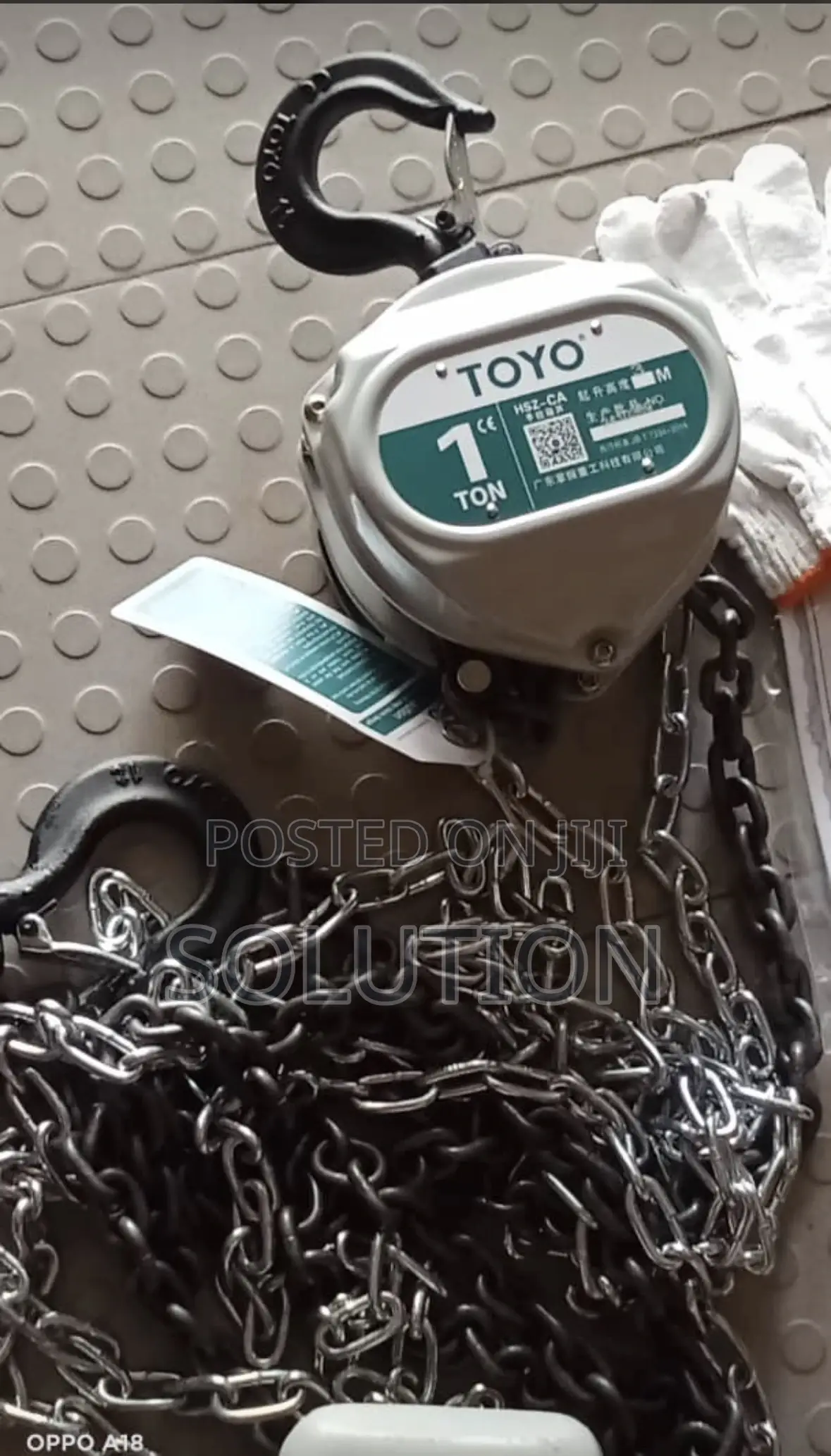 Toyo Manual Chain Block Hoist 1tons