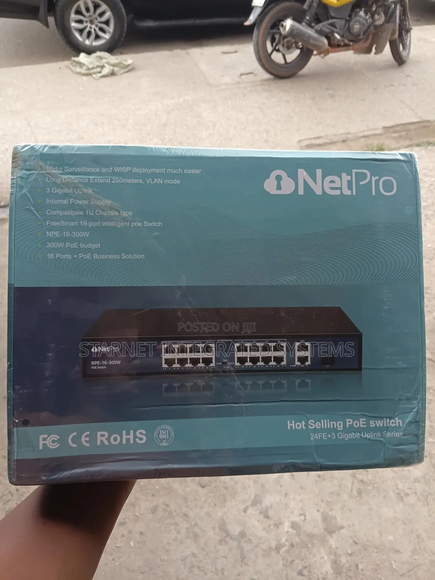 Netpro 16 Port 10/100 Poe Switch Plus 2 Ports Uplink Rj45 1port SFP