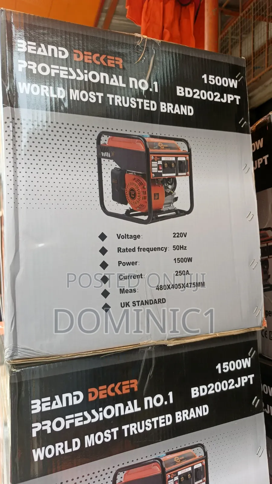 Welding Generator. Beand Decker Bd2002jpt 250a