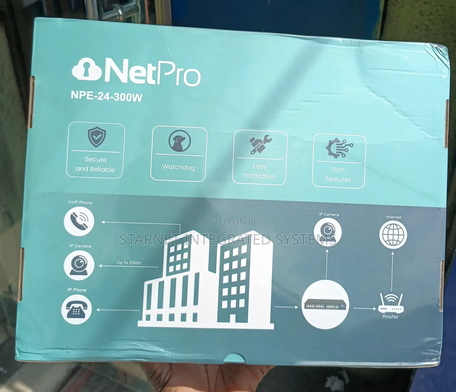 Netpro 24 Port 10/100 Poe Network Switch Plus 2 Ports Lan Npe-24-300w