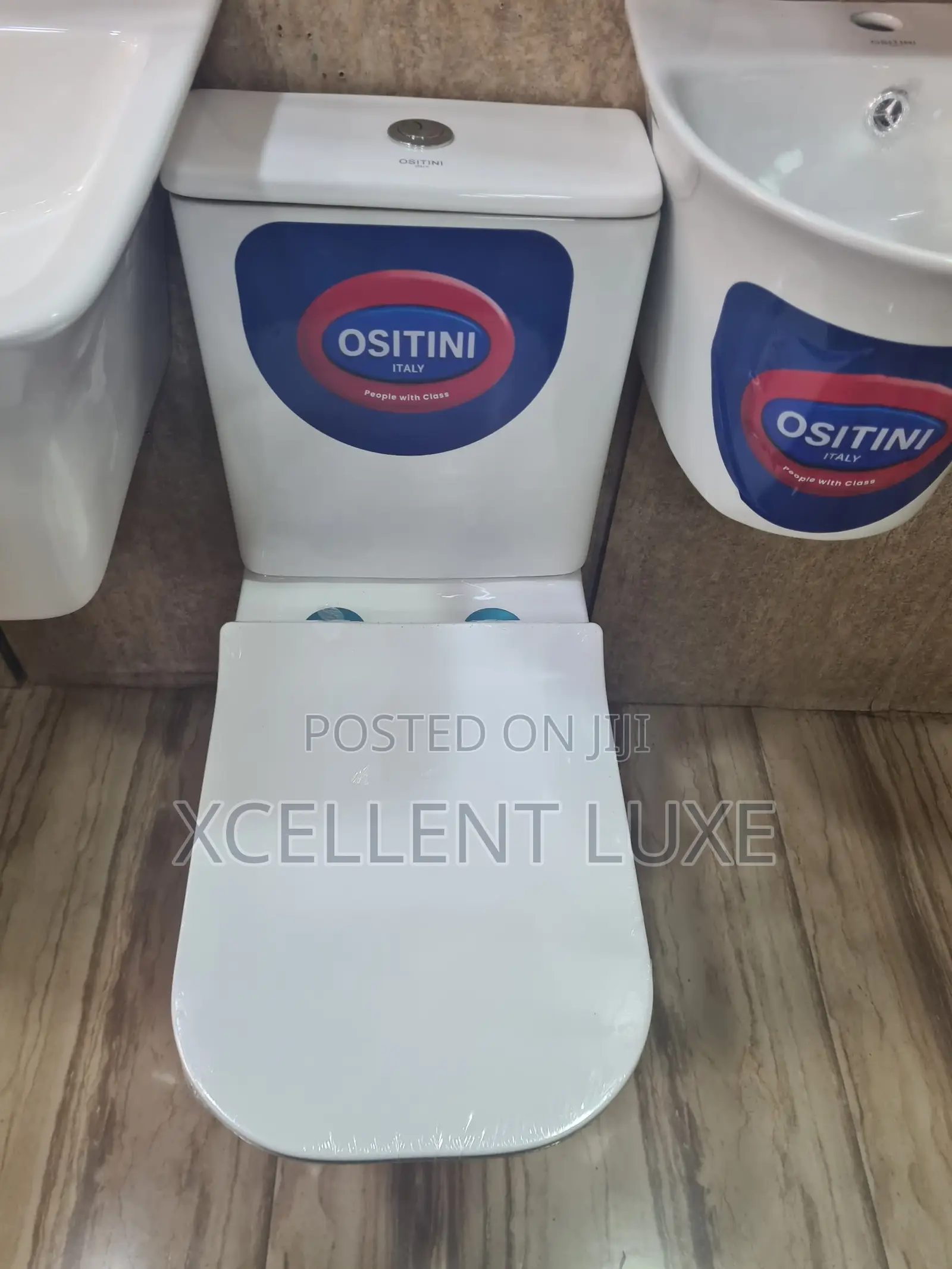 Italian Wc Set With a Wash Hand Basin. With a Pressure Flushing System