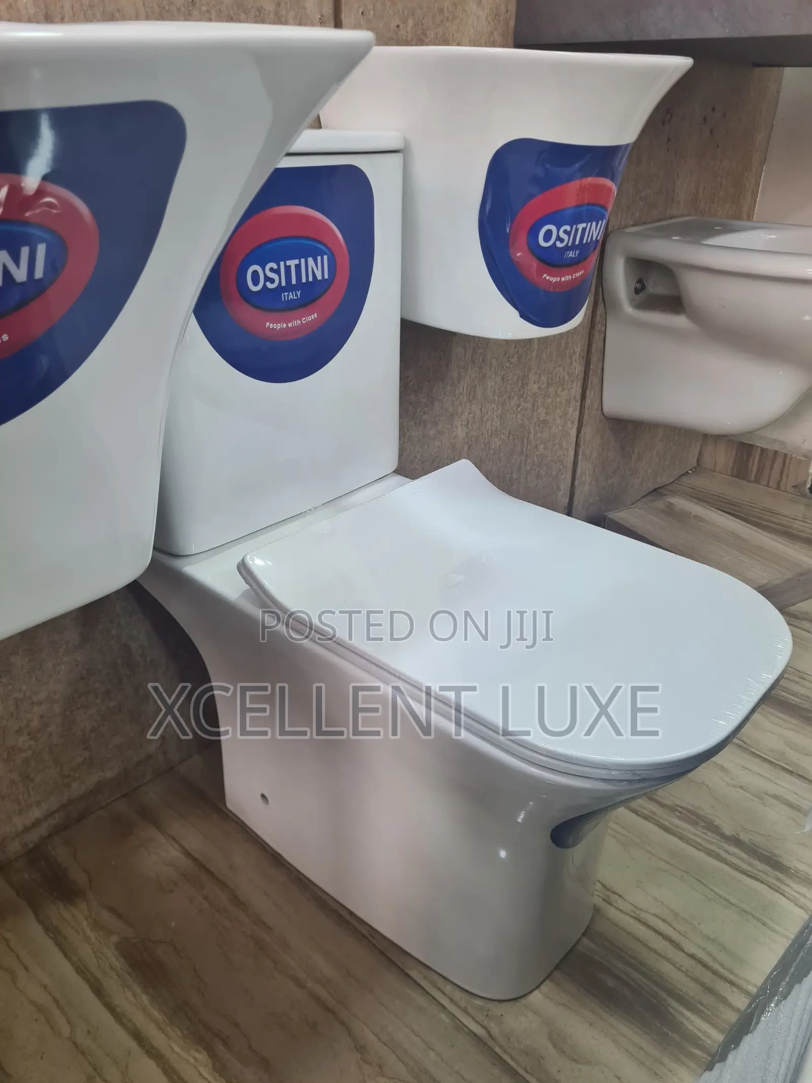 Italian Wc Set With a Wash Hand Basin. With a Pressure Flushing System