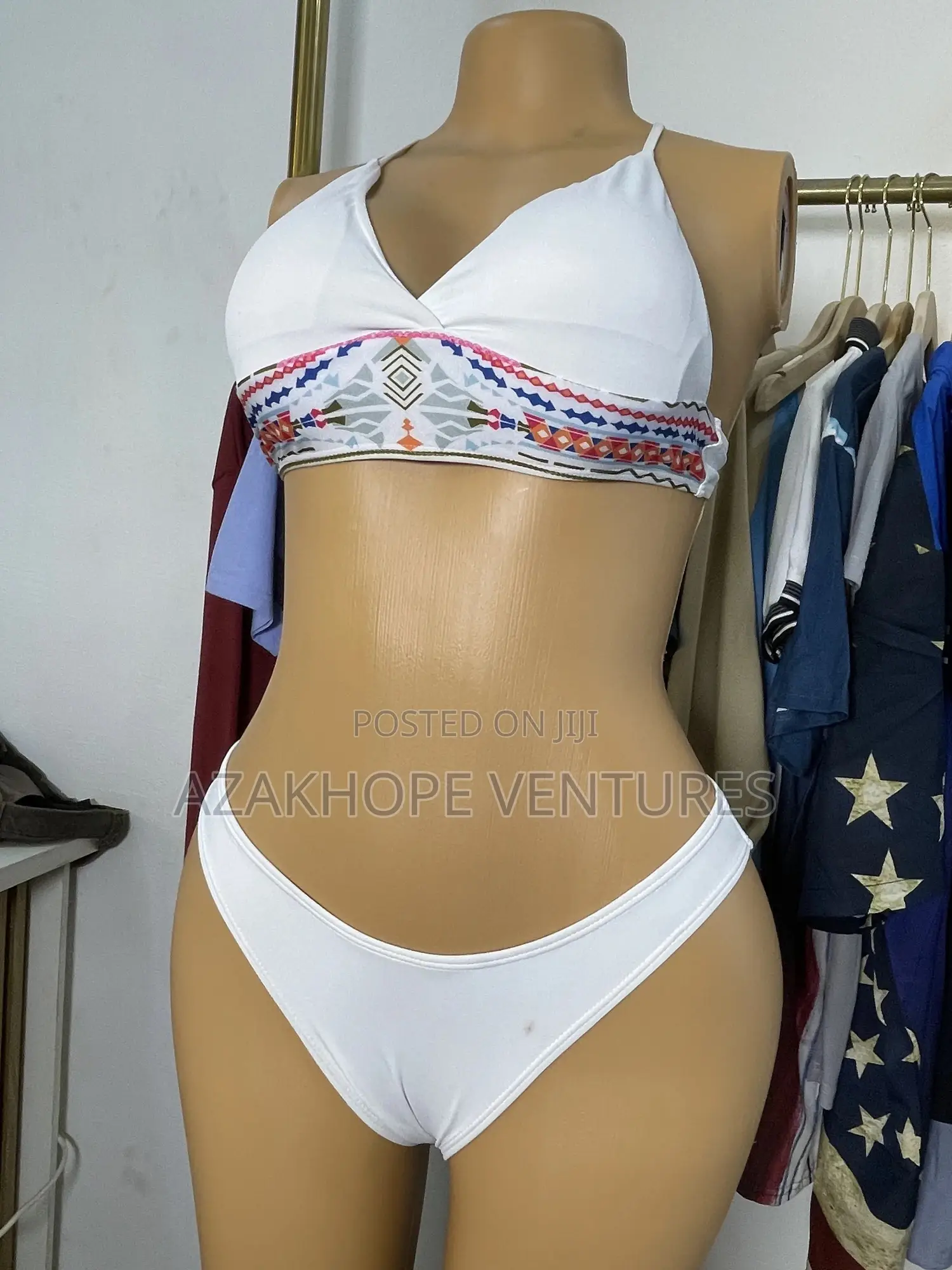 White Two-Piece Bikini Swimwear