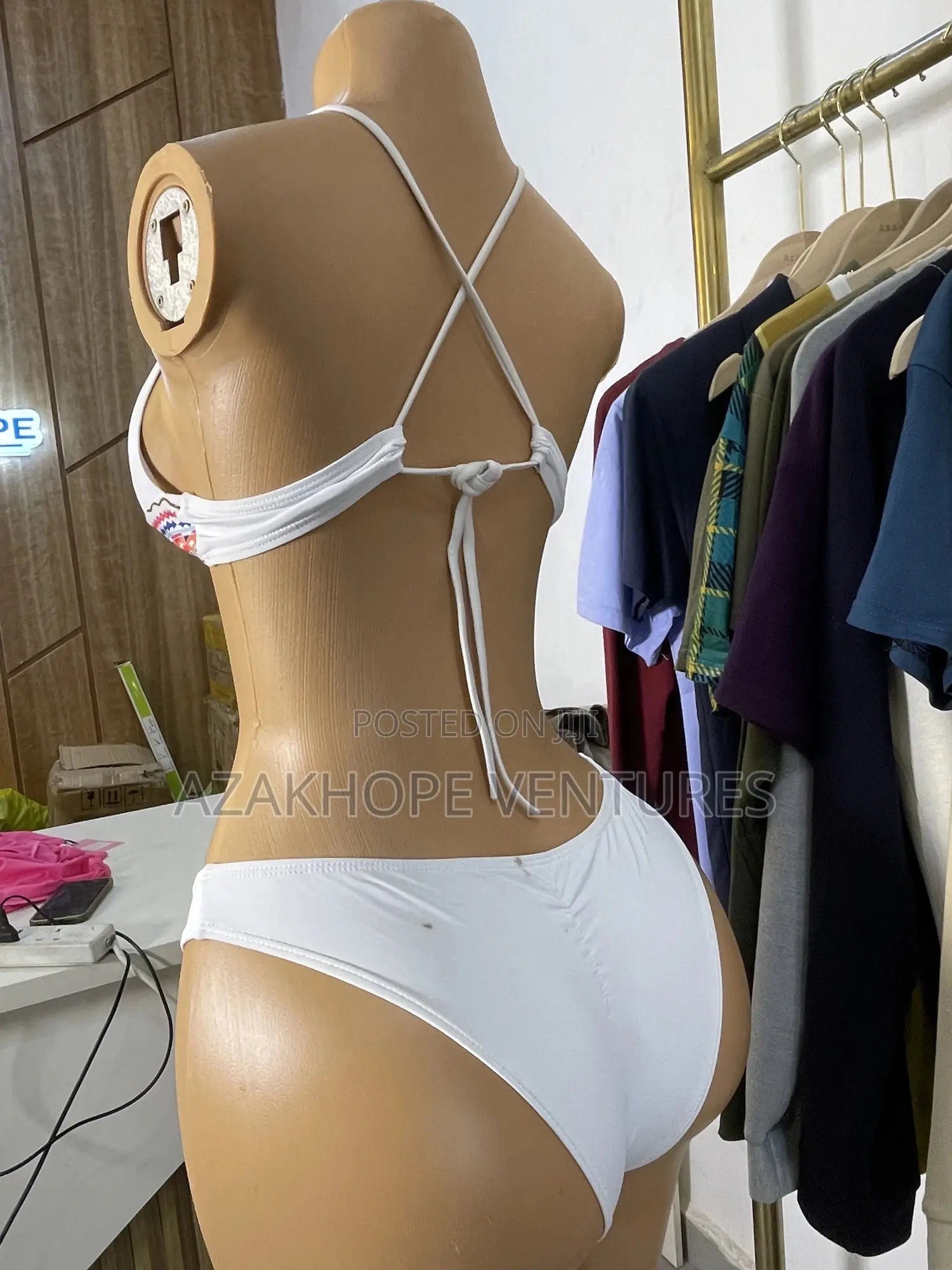 White Two-Piece Bikini Swimwear