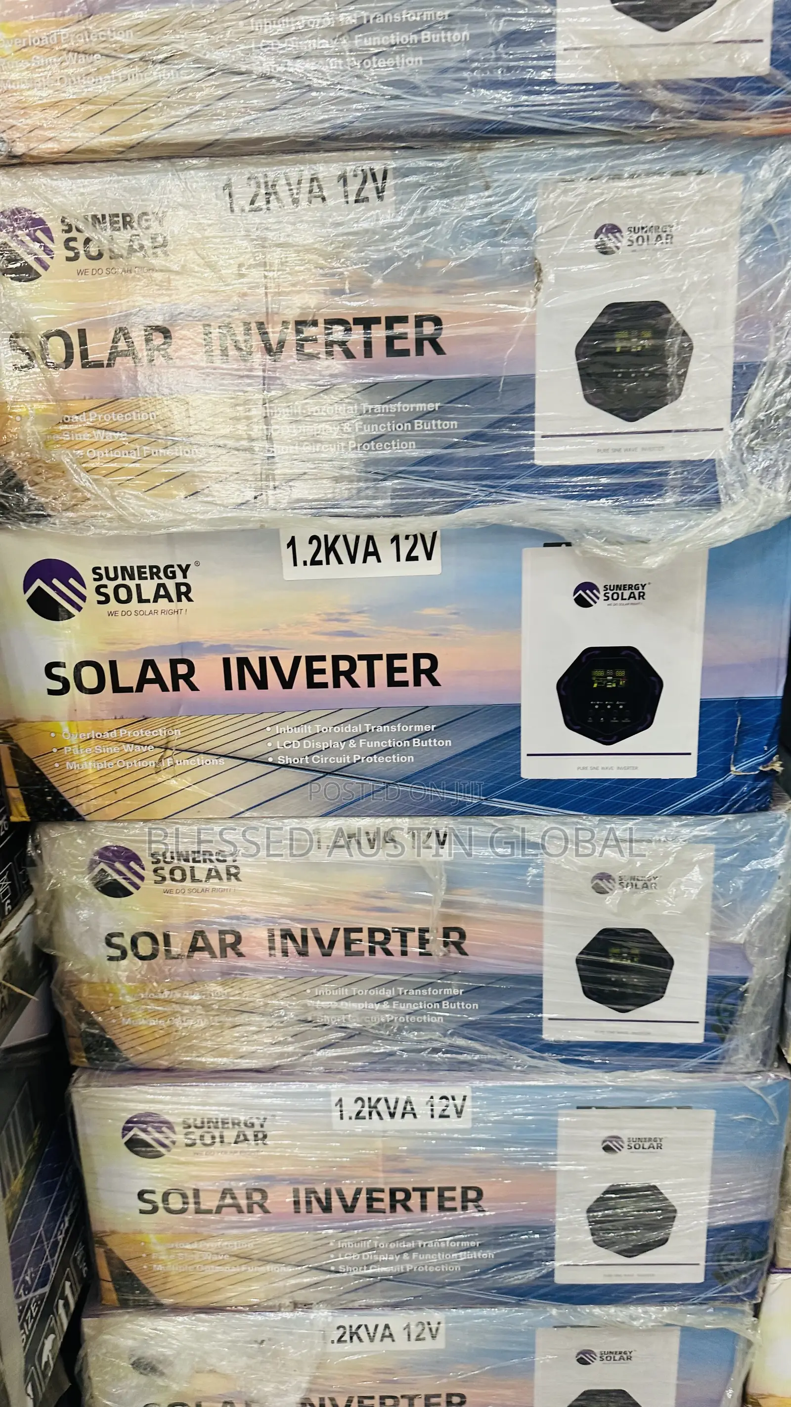 1.2kva 12v Sunergy Solar Inverter. Tested and Trusted
