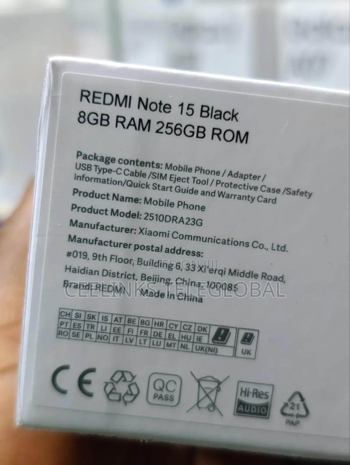 New Xiaomi Redmi Note 15 256 GB Blue