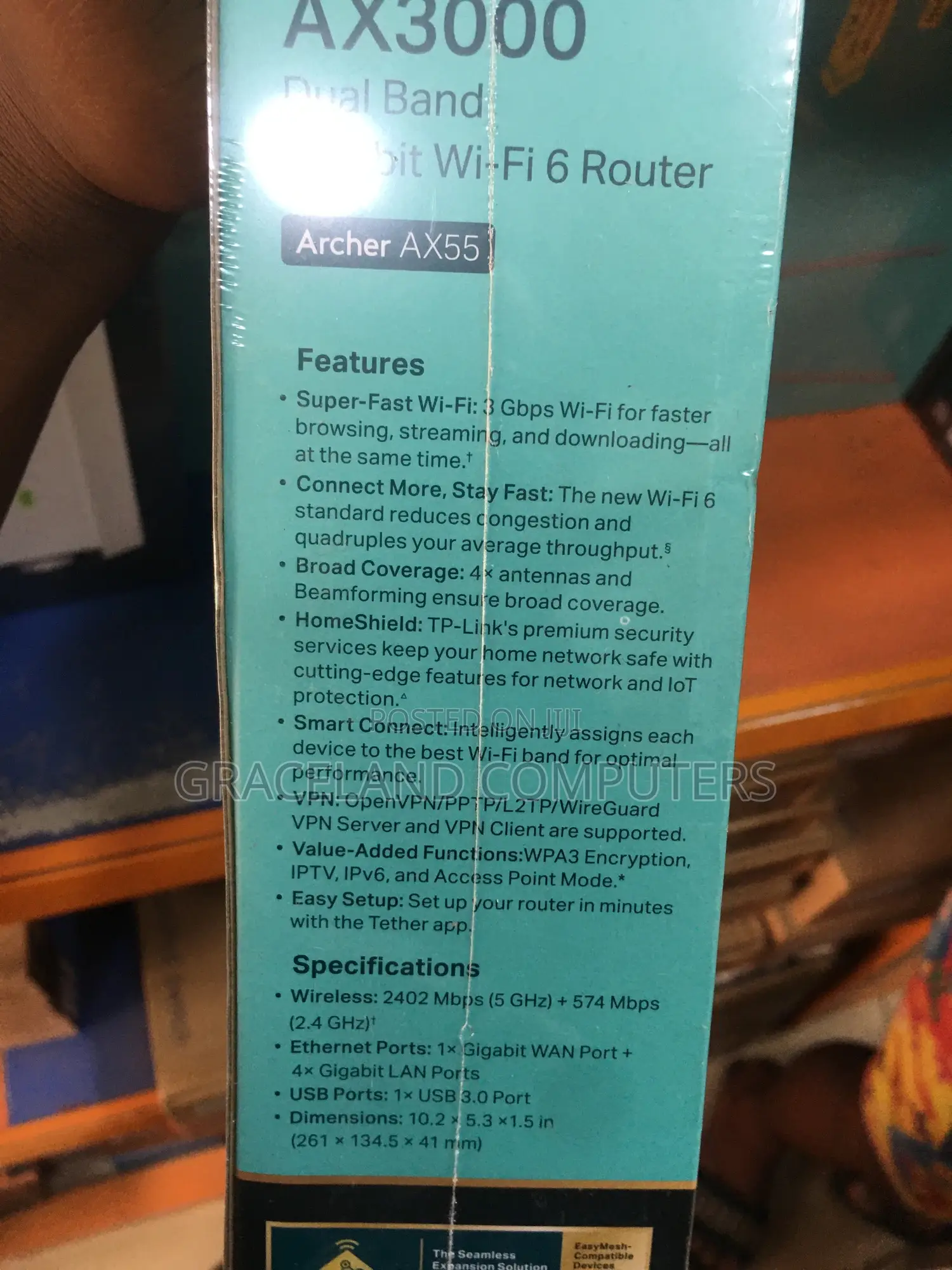 Tp-Link Archer Ax55 Ax3000 Dual Band Gigabit Wi-Fi 6 Router