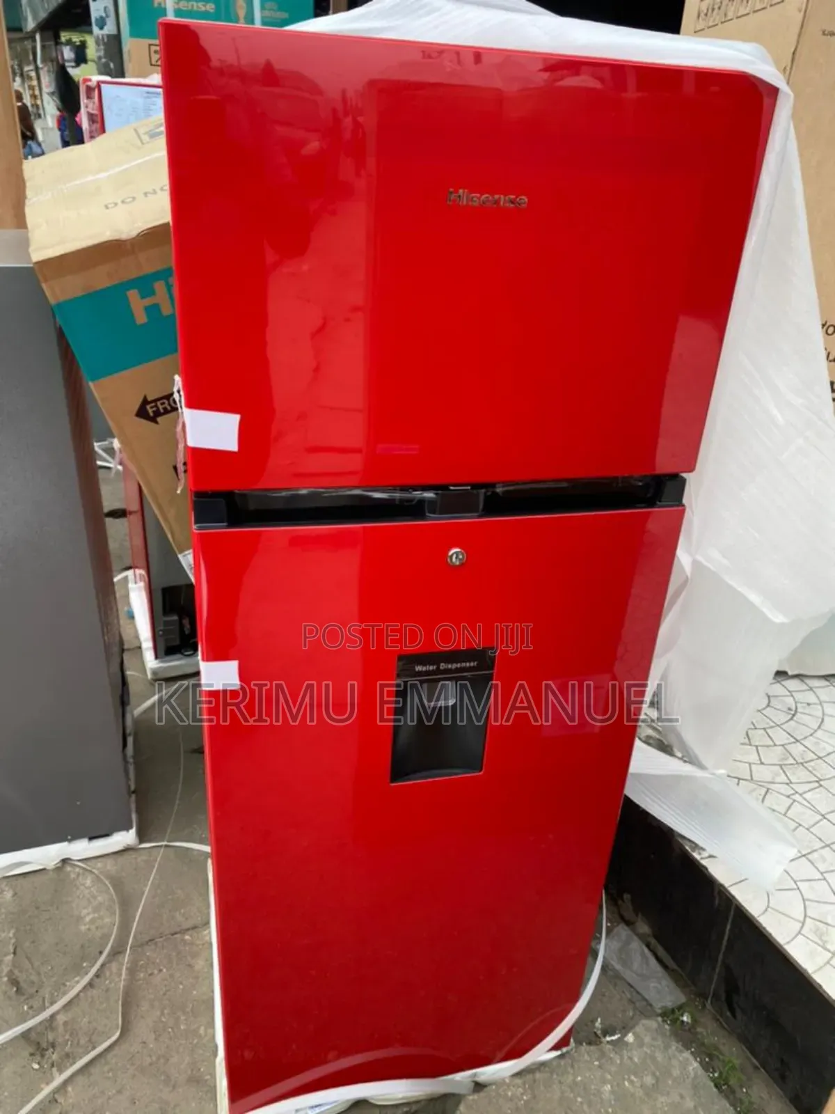 Hisense Fridge Red With Dispenser