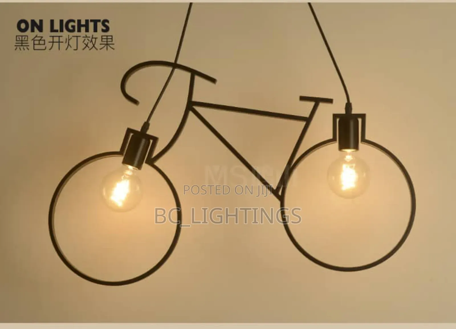 Iron Pendant Bicycle Hanging Light Restaurant Bar Creative Fixture