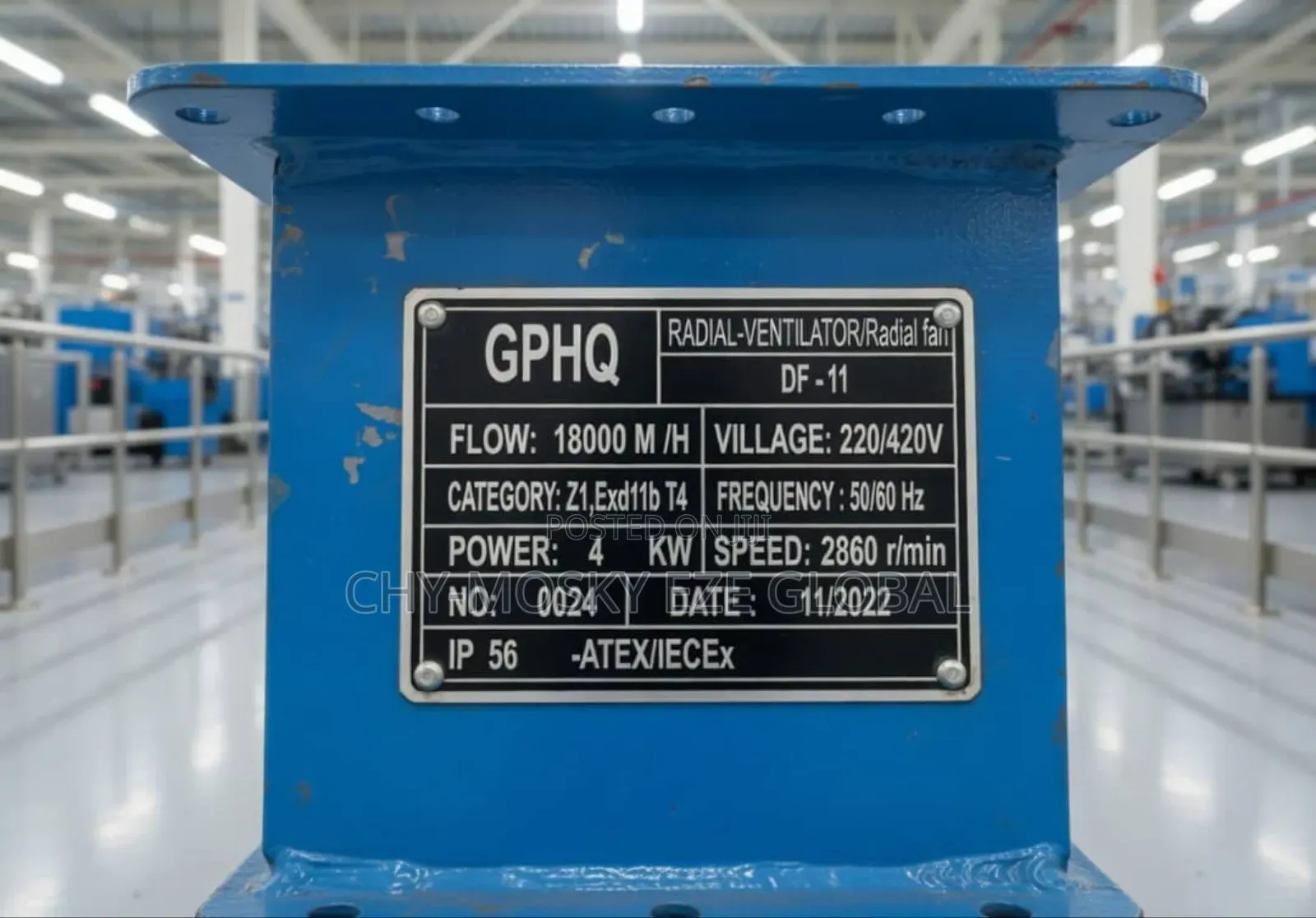Industrial Air Blower (4kw/5.5hp/3phase)