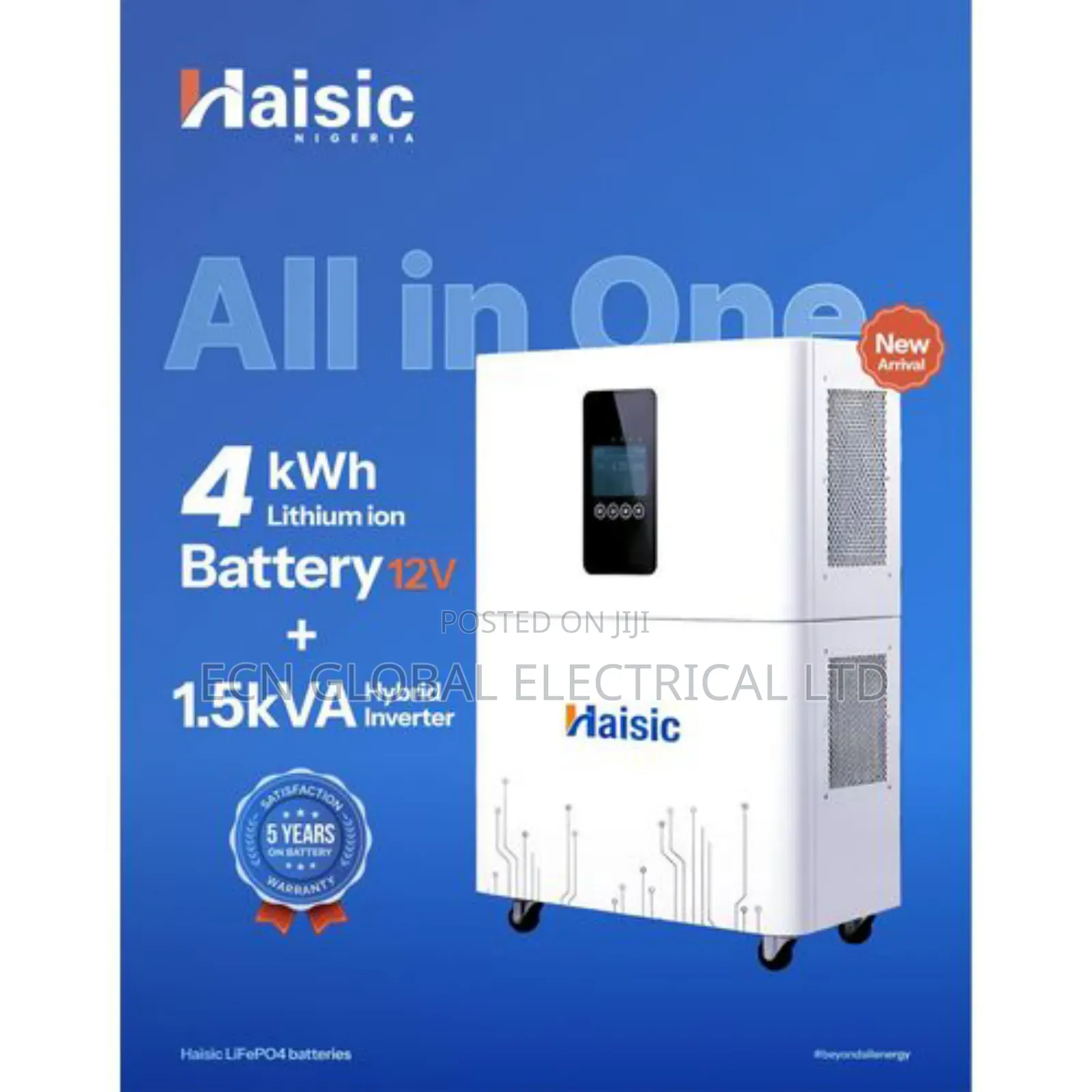 Haisic 4kwh / 1.5kva All-in-One Solar System