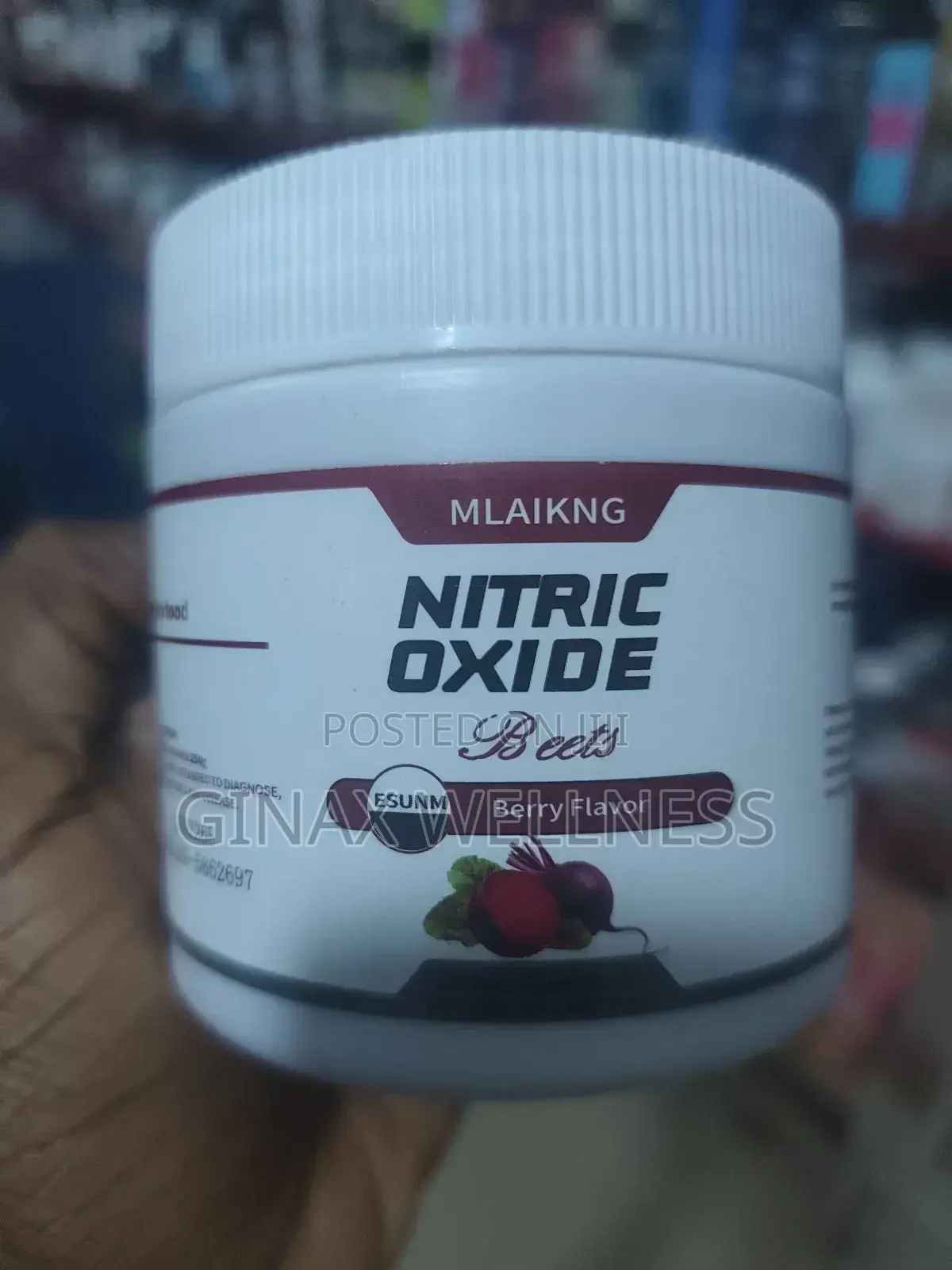 Nitric Oxide Beets Powder (250 Grams, 40 Servings, Berry Flavor)