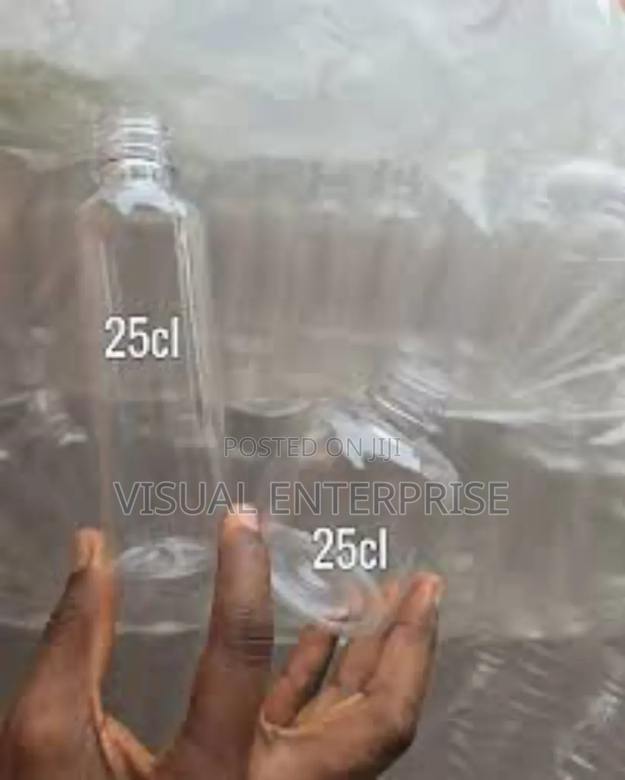 25cl Jasmine and Beverly Plain Plastic Bottles. 100pcs.