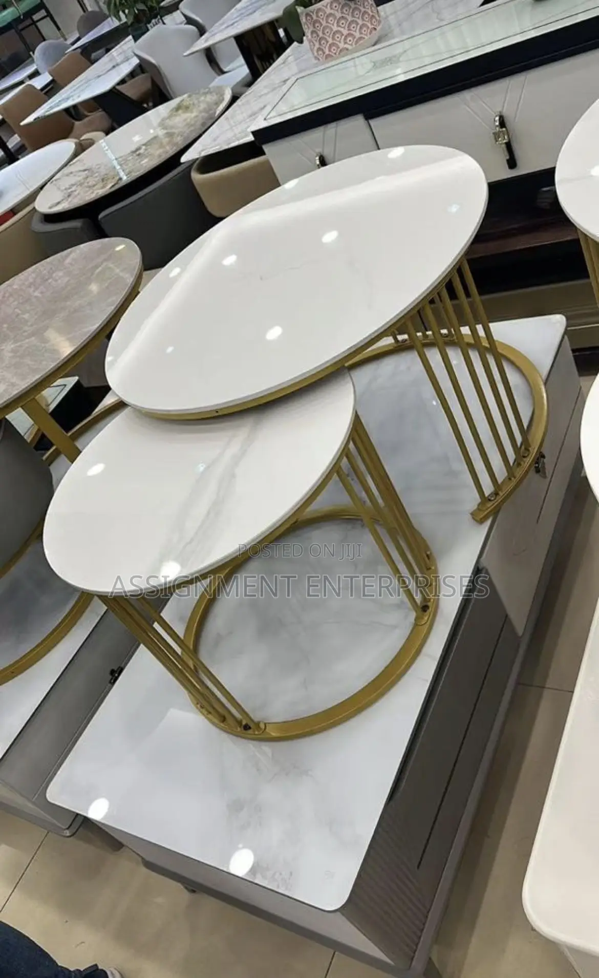 2 in 1 Center Table Marble