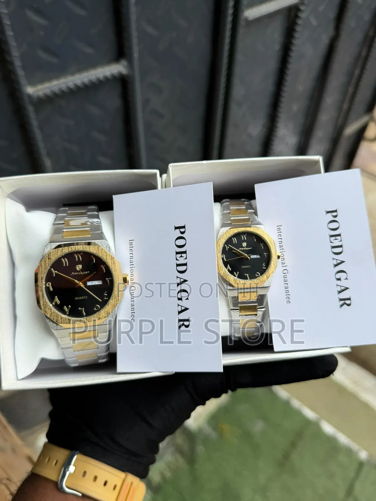 Poedagar Couples Roman "Figure Dial" Wristwatches (Price Is for Each)