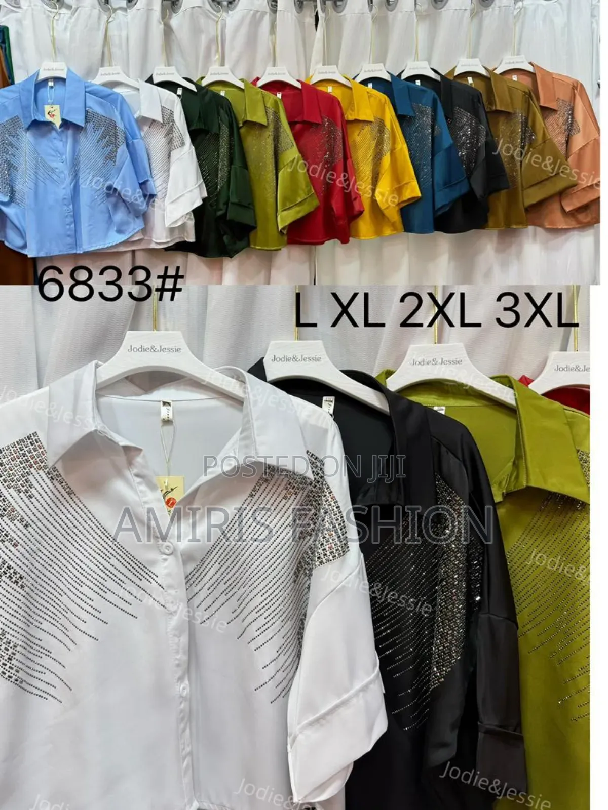 Quality Shirt Top With Stoned Designs